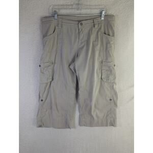 Kuhl Resistor Shorts Womens Sz 14 Beige Air Roll Up Hiking Gorpcore READ